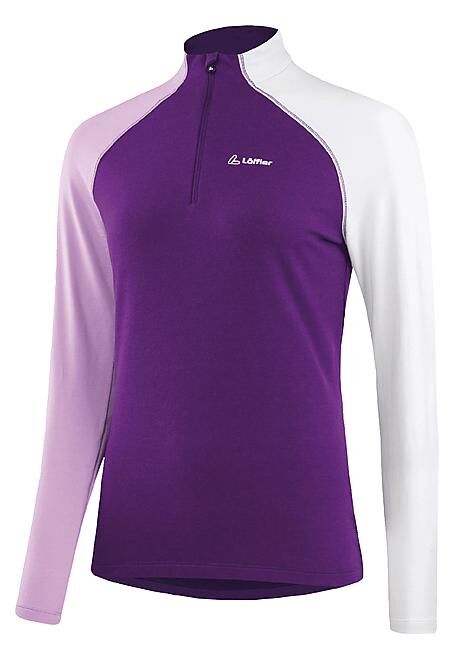 LOFFLER - T-SHIRT ML DEMI ZIP COBLO TRANSTEX W