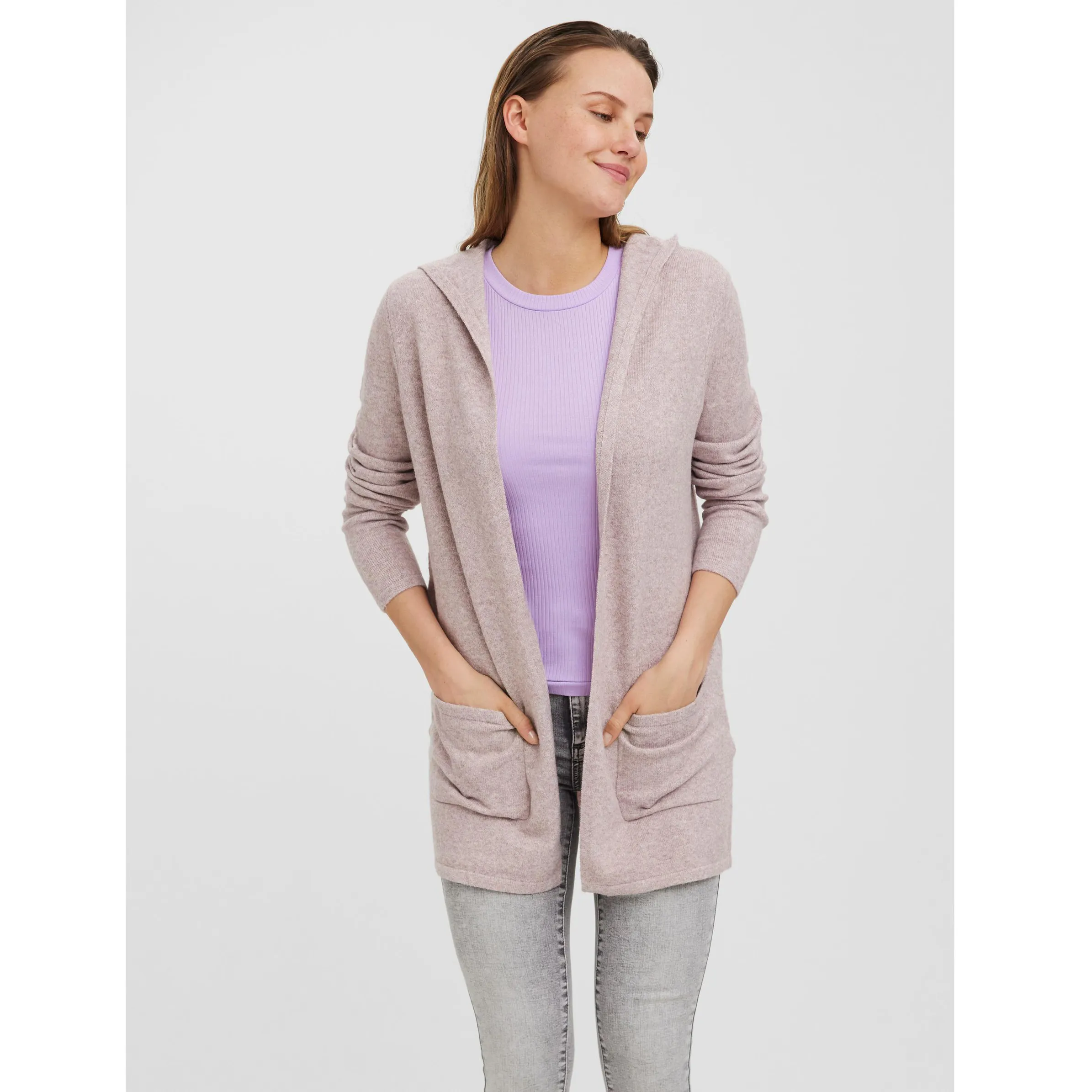 Vero Moda VMDOFFY LS OPEN HOOD Longcardigan
