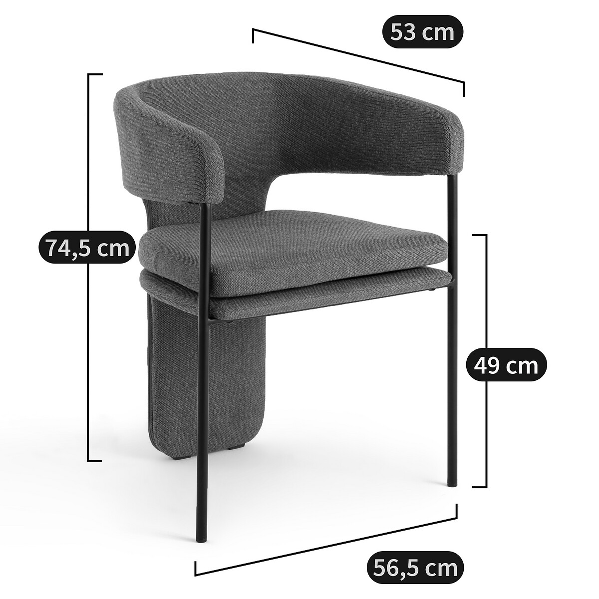 LA REDOUTE INTERIEURS<br>Poltrona de mesa Palazzo