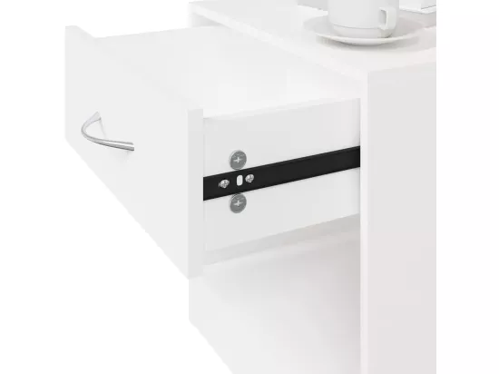 Table de chevet 2 pièces avec tiroir Blanc