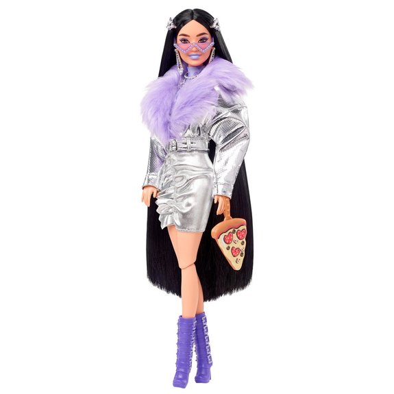 Poupée Barbie extra fourrure violette