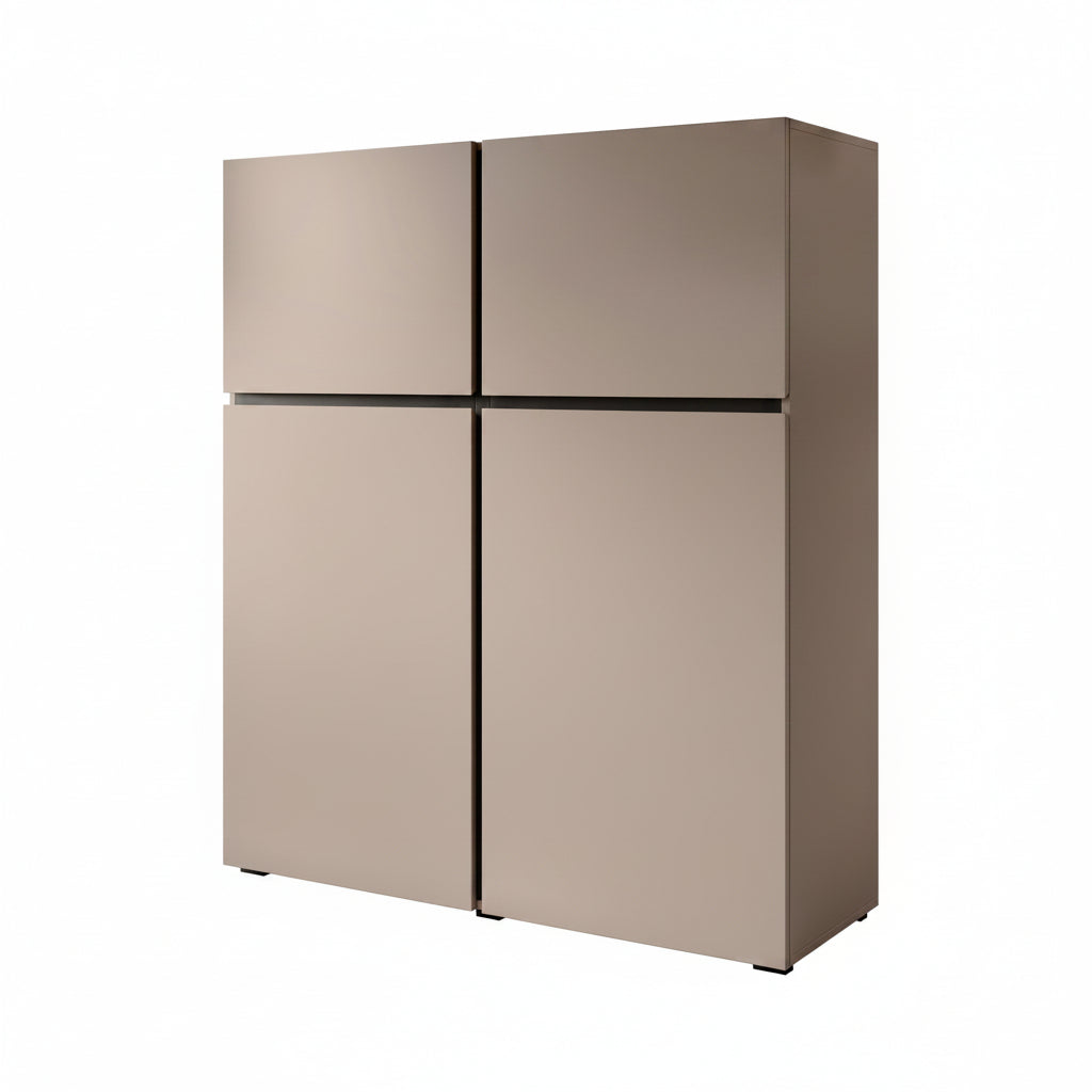 Cainan - Dressoir - Beige/zwart - 119x40x139 cm