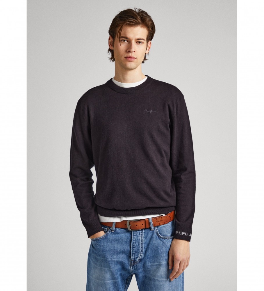 Suéter Pepe Jeans Andre de gola redonda preto