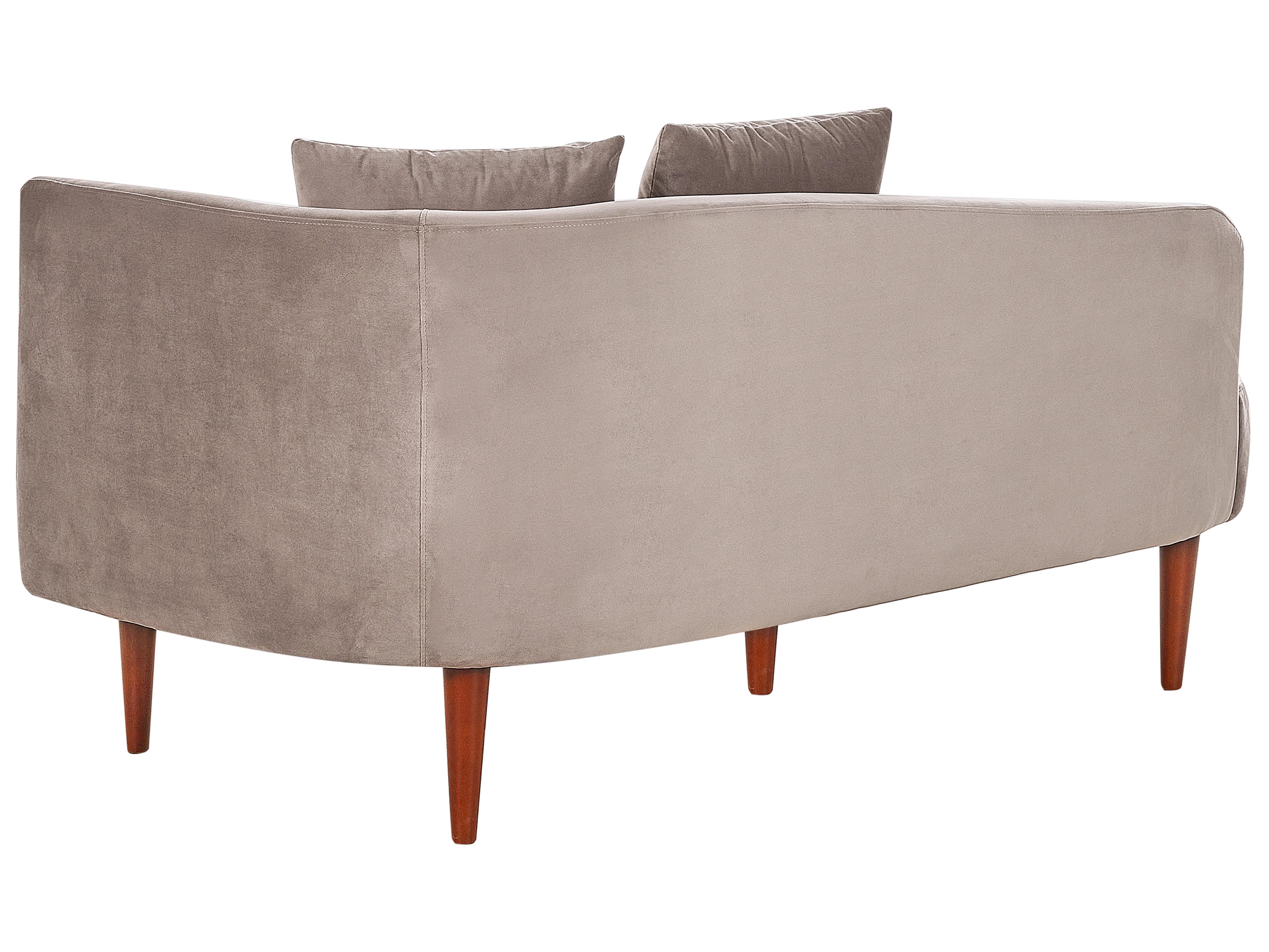 Rechtszijdige chaise longue CHAUMONT Fluweel Taupe
