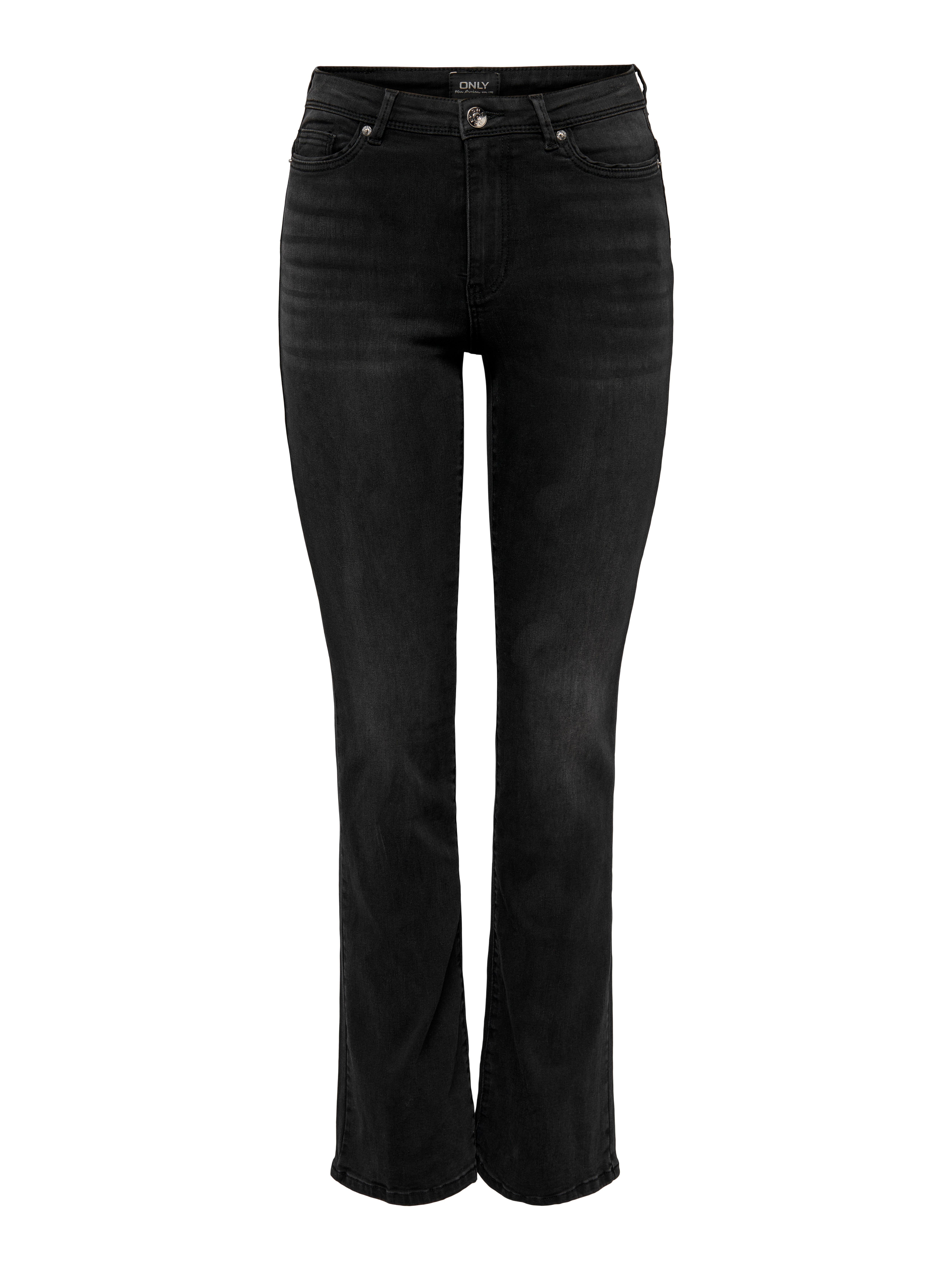 ONLWAUW Hohe Taille Ausgestellt Jeans Washed Black