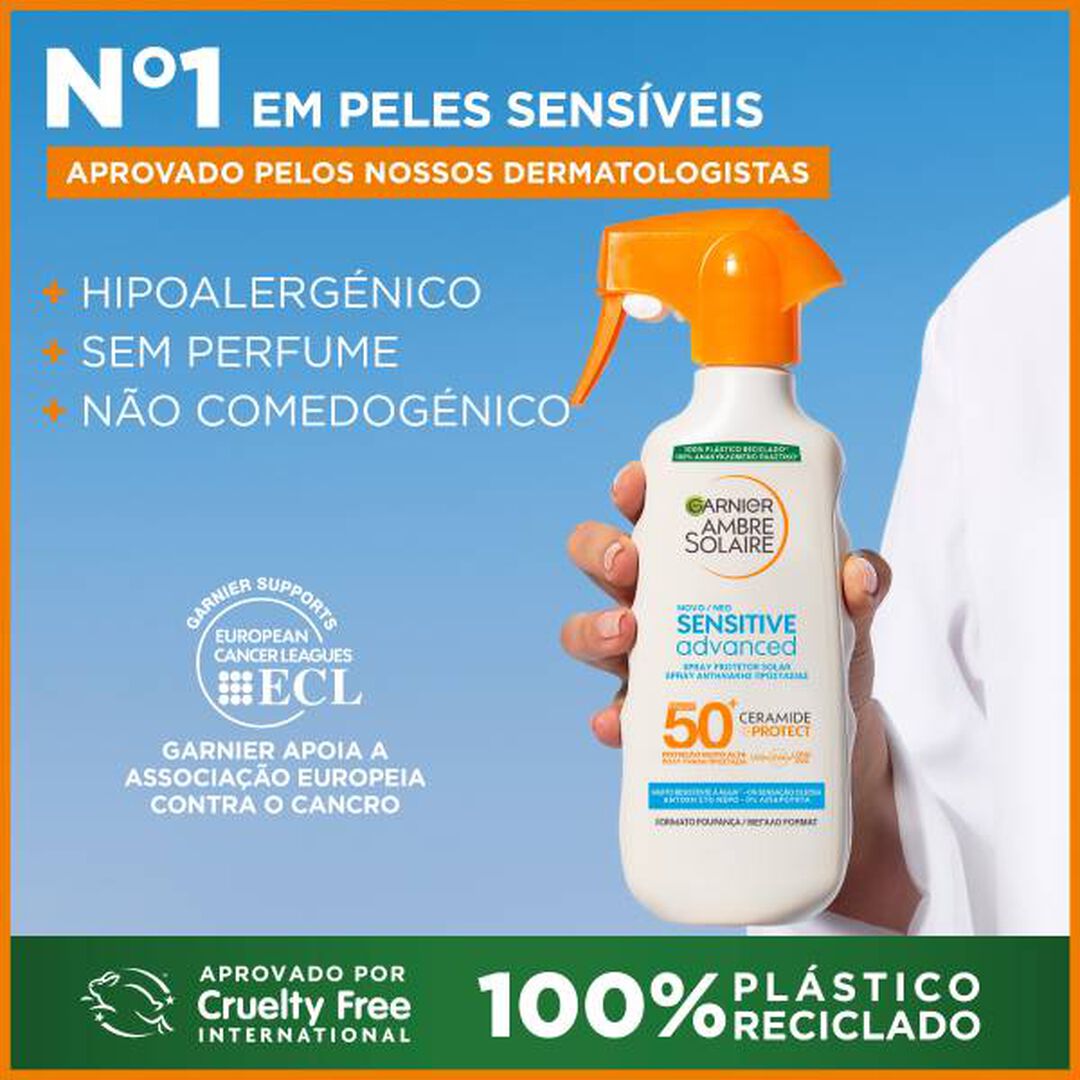 AMBRE SOLAIRE Sensitive Advanced Spray Protetor Solar FPS50+ - 270ml