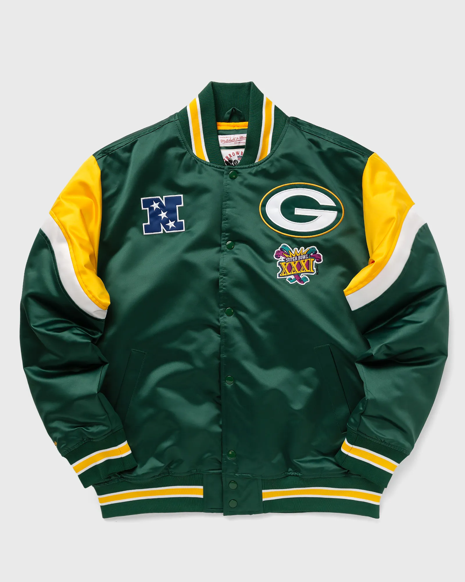 Mitchell & Ness NFL HEAVYWEIGHT SATIN JACKET GREEN BAY PACKERS