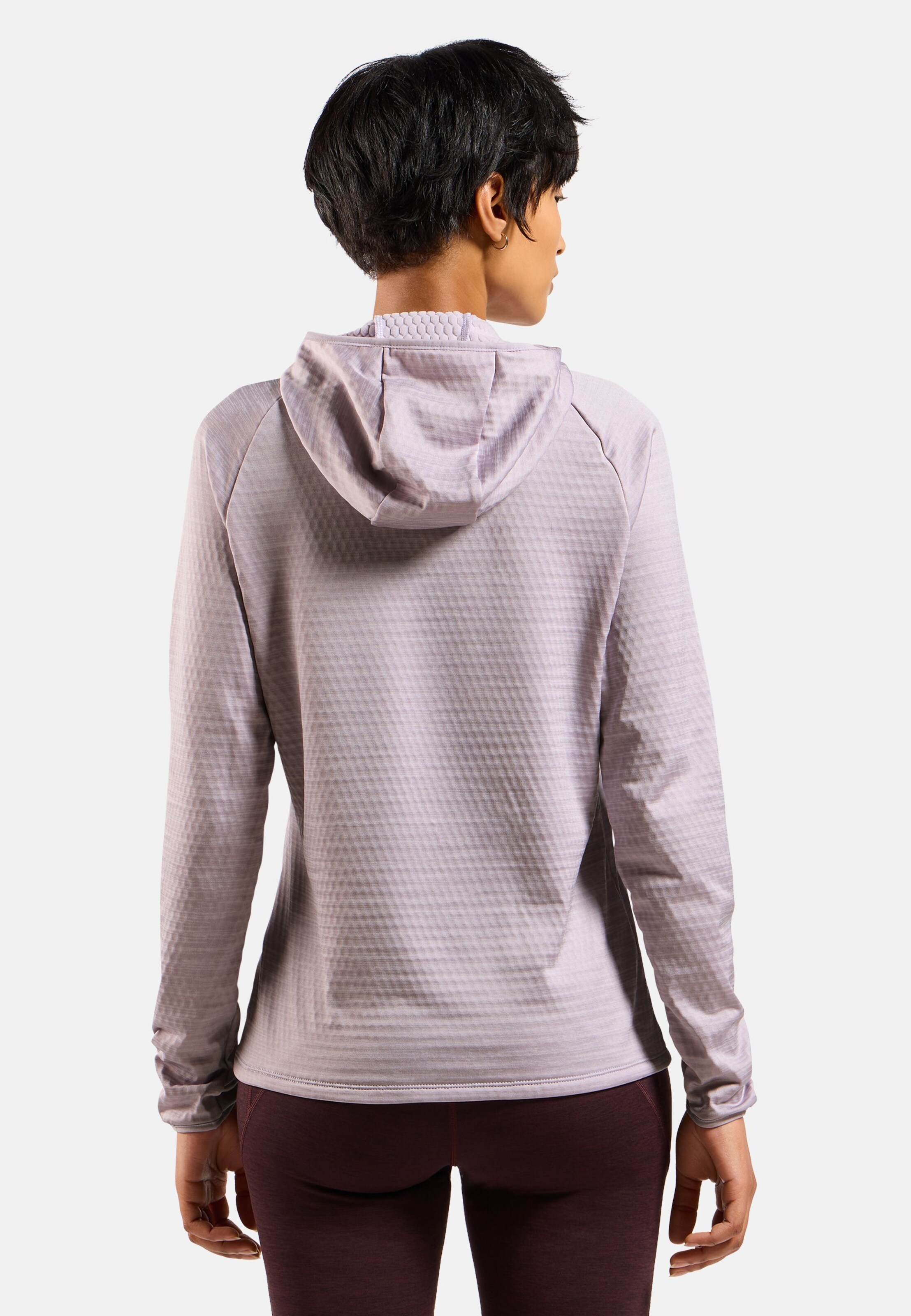 Damen Run Easy Mid Layer Hoody in misty lilac melange