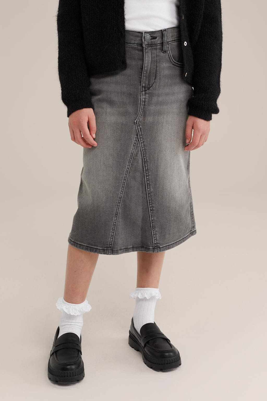 WE Fashion spijkerrok grey denim