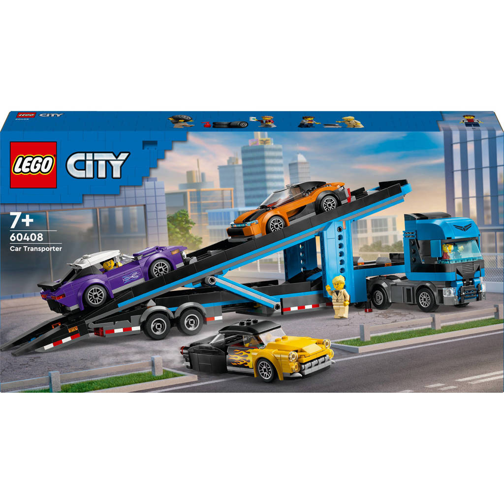 Super truckTransportvoertuig met sportauto's Speelgoed voor Kinderen 60408