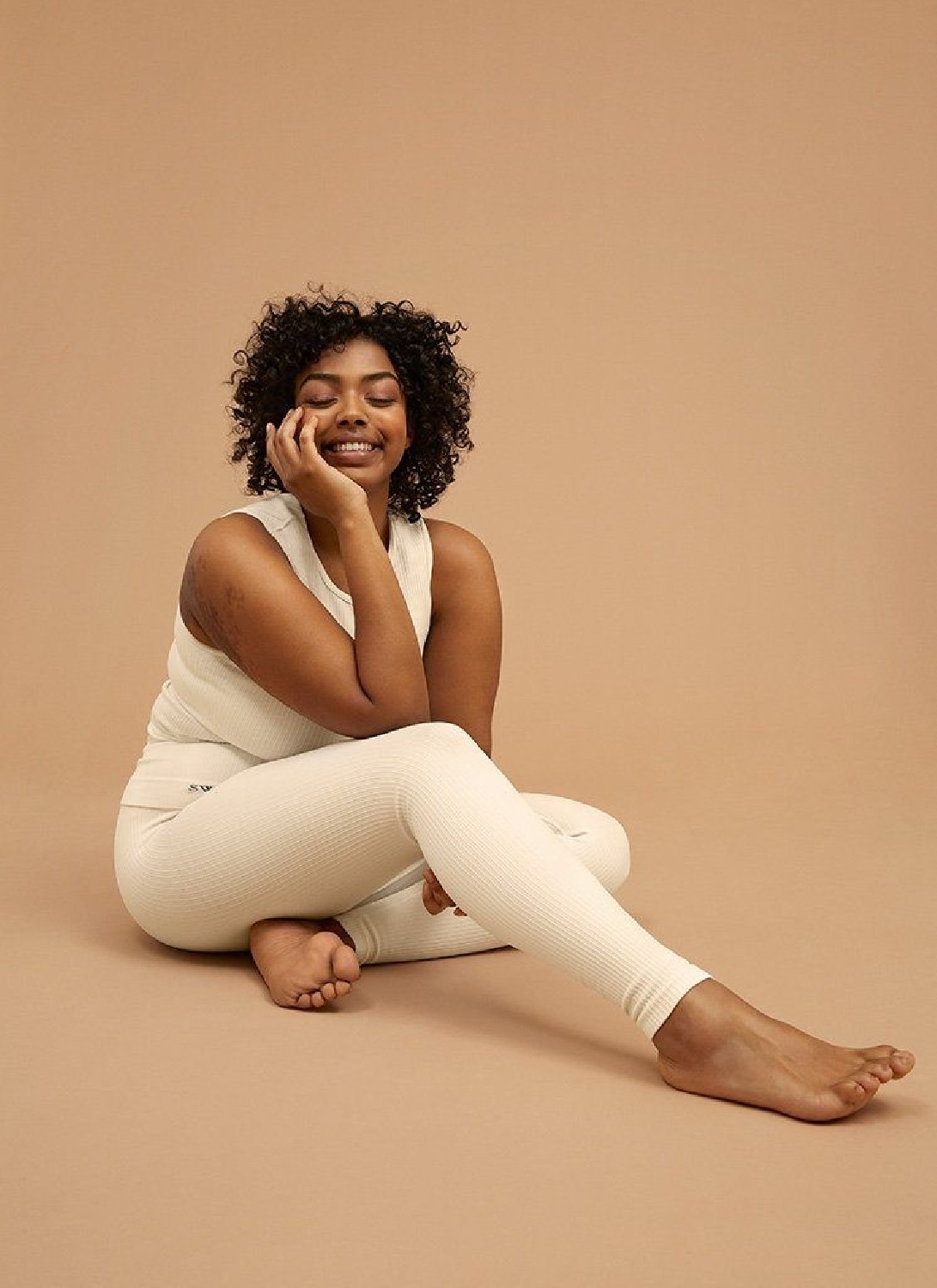 Swedish Stockings Leggings Tyra Rib Vanilla