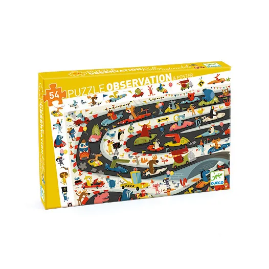 Djeco Puzzle Rallye automobile 54 pièces