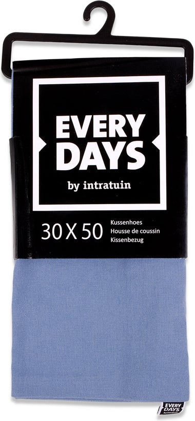 Everydays kussenhoes Katoen blauw 30 x 50 cm