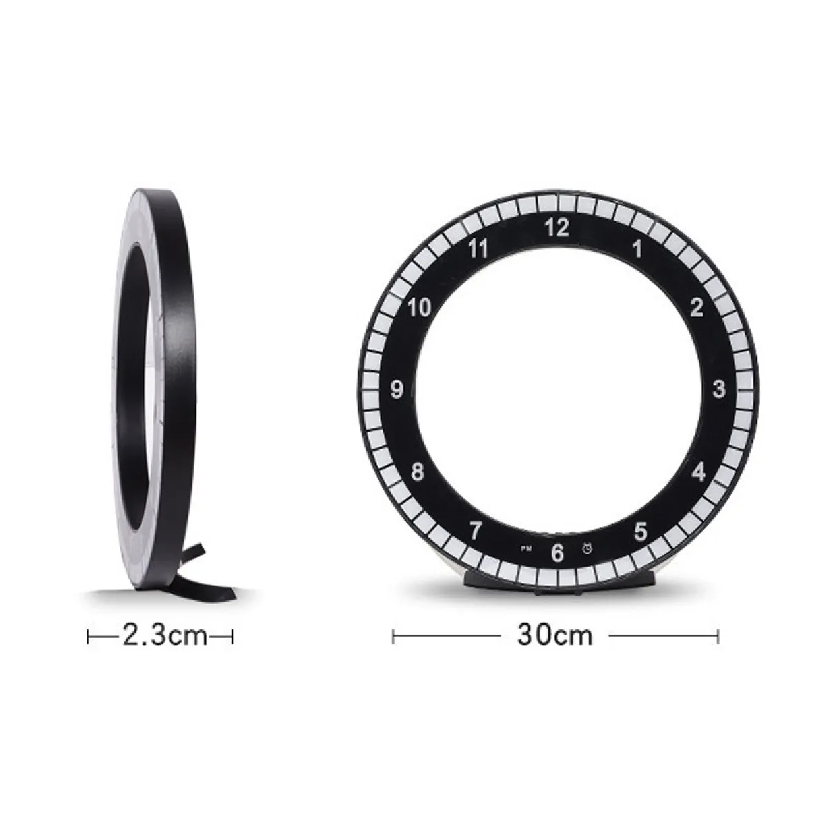 Wewoo Lestry Horloge Murale LED - Noir