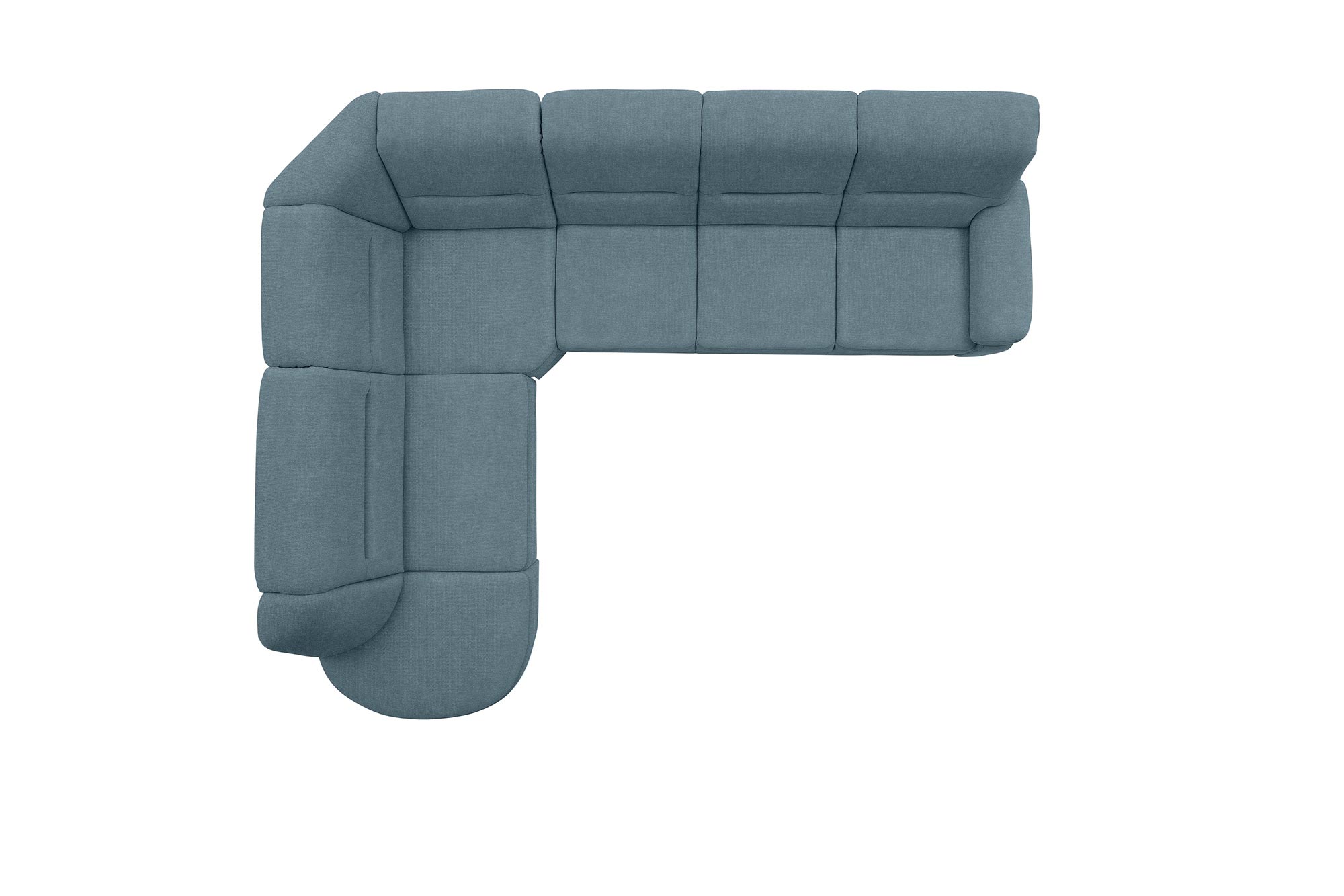 polsterpower Ecksofa - Belle ice - Basismodell - Ottomane links