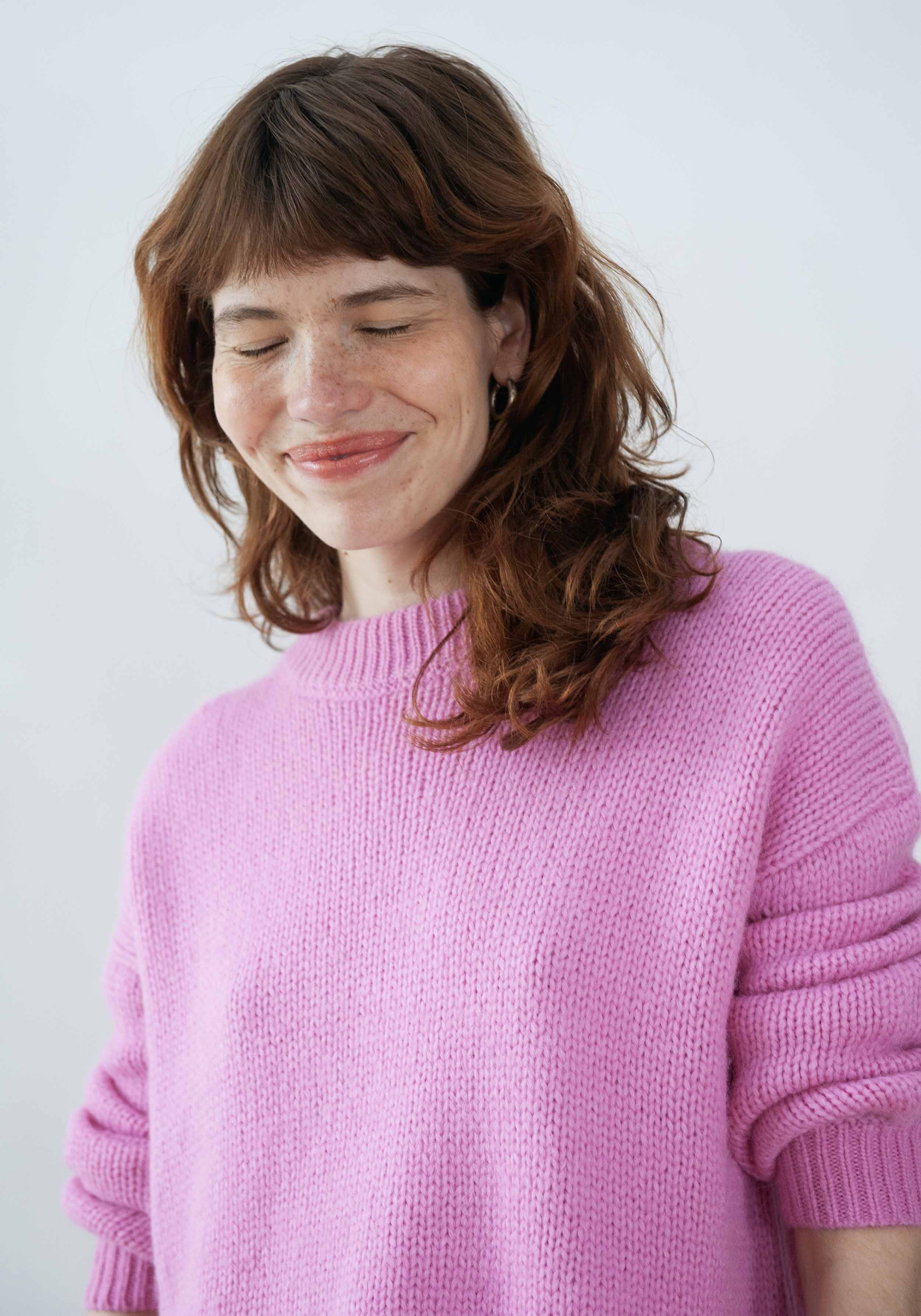 Jungle Folk Pullover Bay Sweater Pink