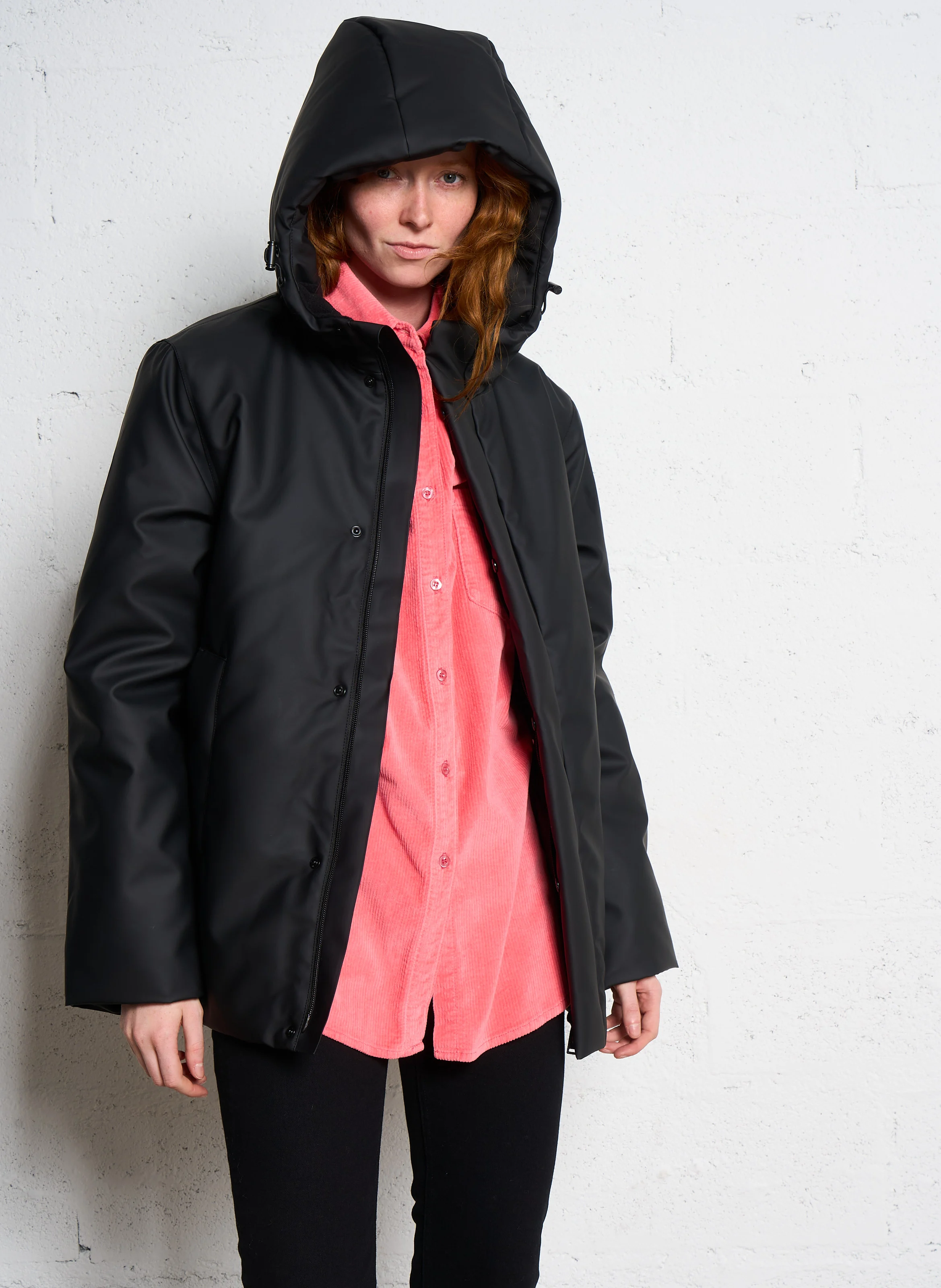ASKIM - Parka courte à capuche | Noir