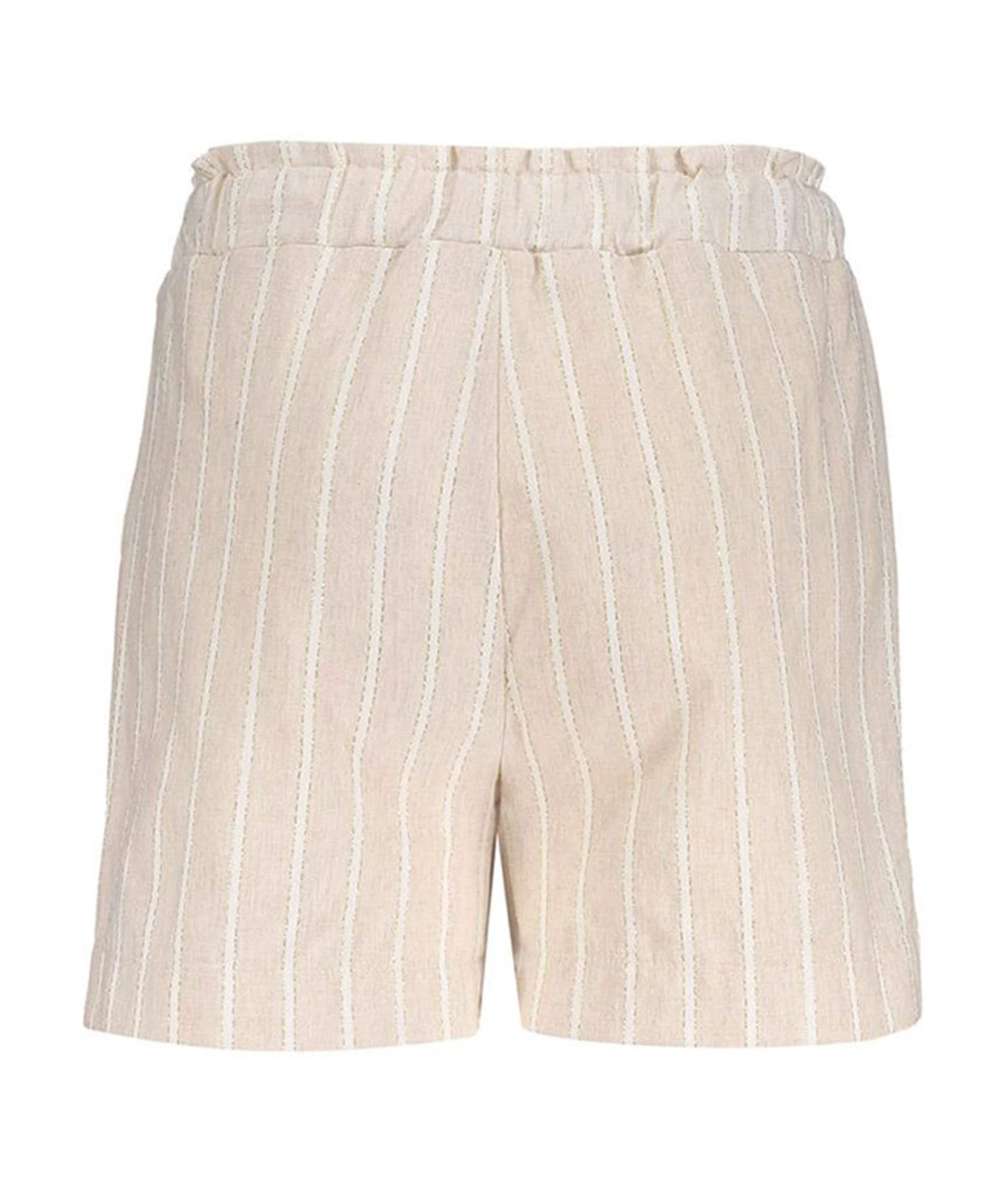 Geisha lurex stripe meisjes korte broek ecru