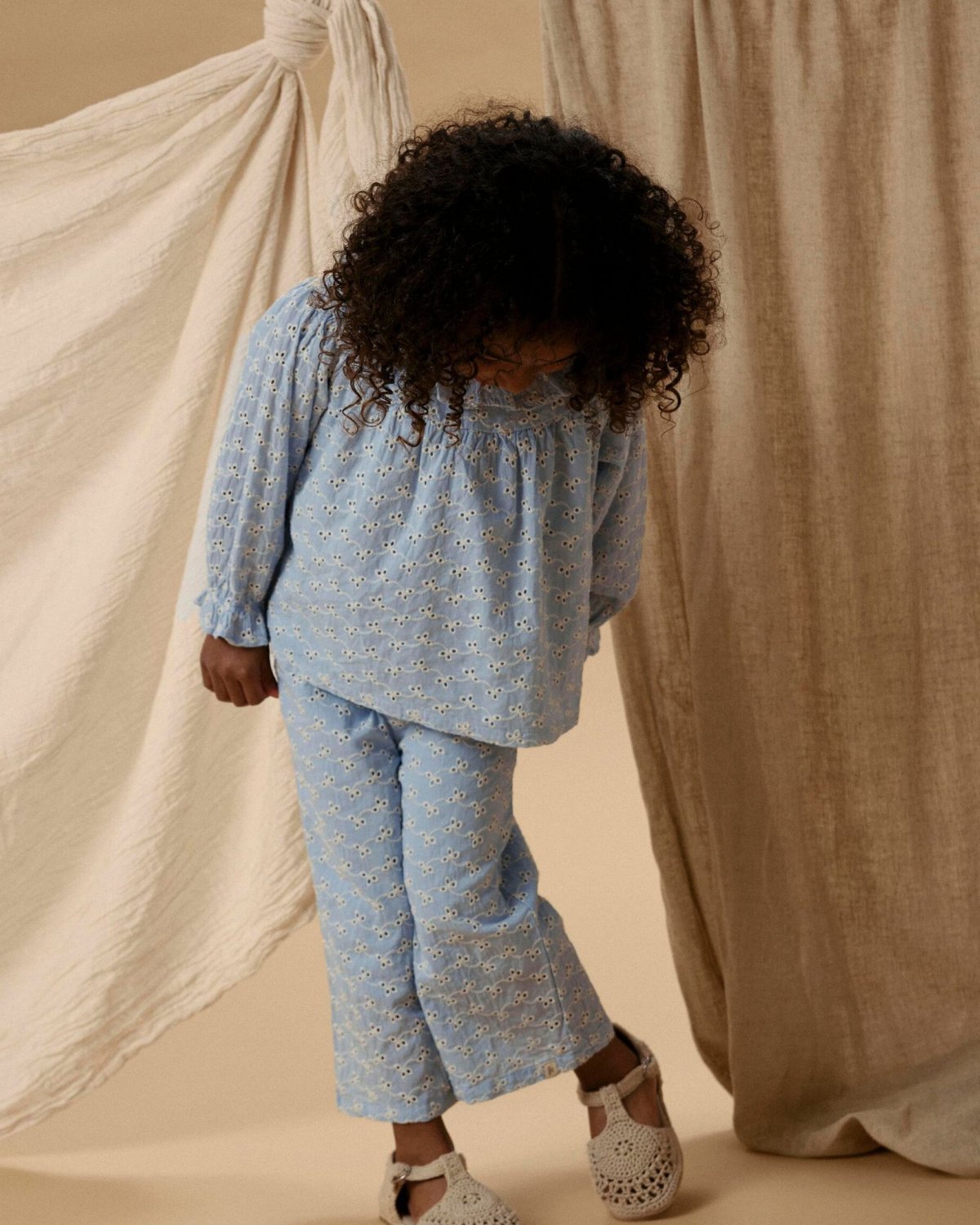 Bluse Barn M/ Volangerkrage – Øko Bomull | NMFTESSIE LS LOOSE SHIRT LIL