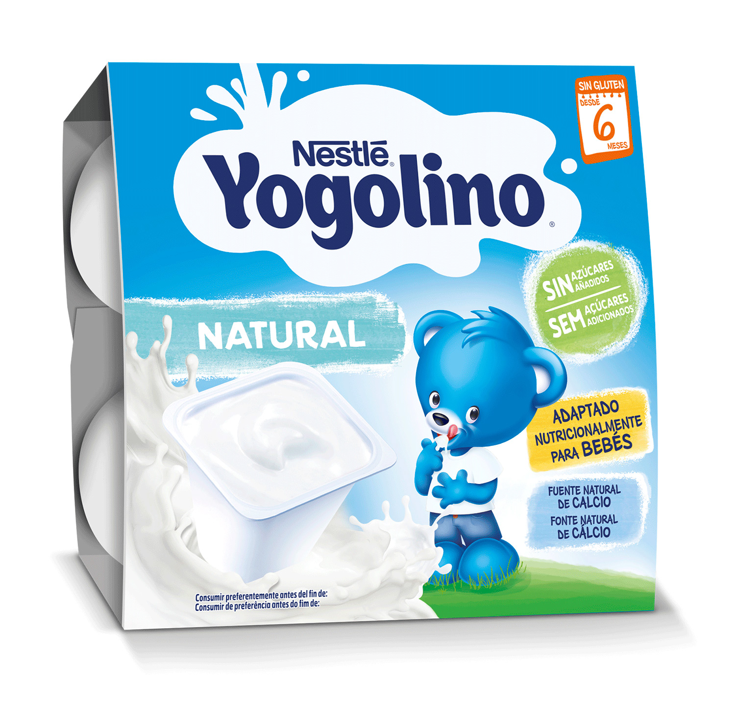 SOBREMESA LÁCTEA NESTLÉ YOGOLINO NATURAL 4X100G