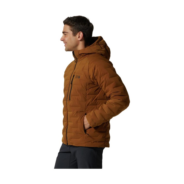 Mountain Hardwear Stretchdown Hooded Jacket Men Golden Brown
