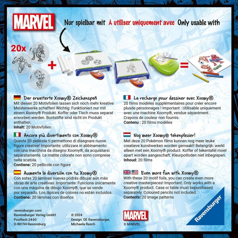 Ravensburger - Xoomy® - Uitbreidingsset - 20 Nieuwe Motieven - Voor Xoomy Midi of Maxi