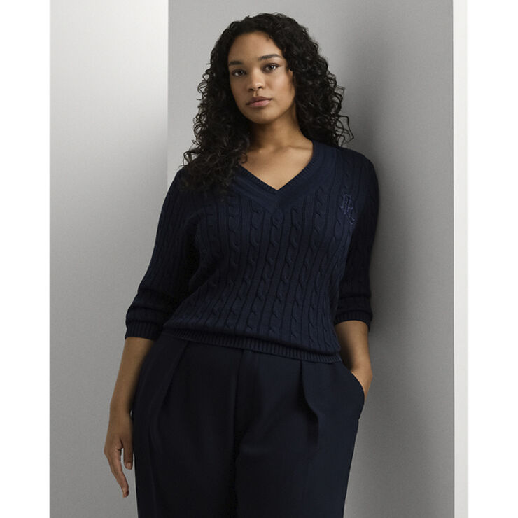 Lauren Ralph Lauren BRIGHT RAYON/COTTON-SWEATER Lauren navy