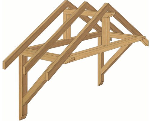 RORO-luifel MERAN 1960x890x1600 mm sparrenhout onbehandeld