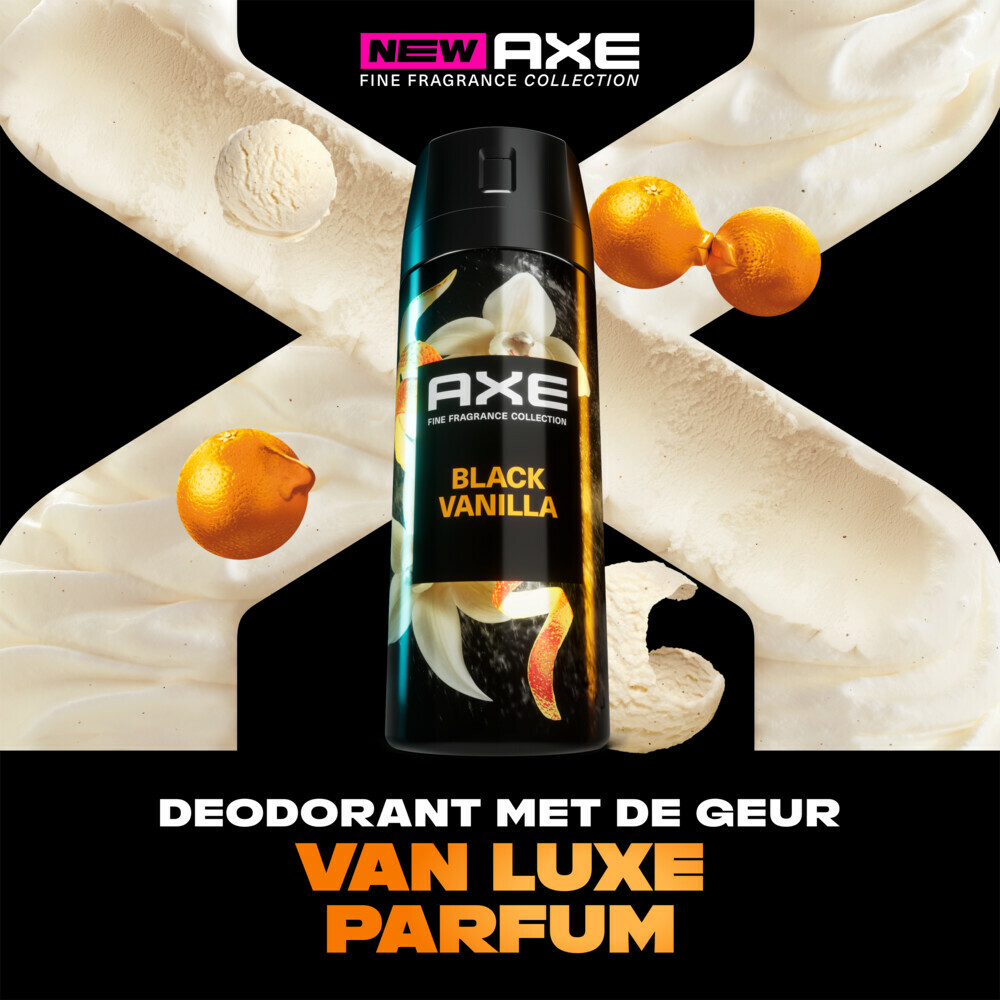 6x Axe Deodorant Bodyspray Black Vanilla150 ml