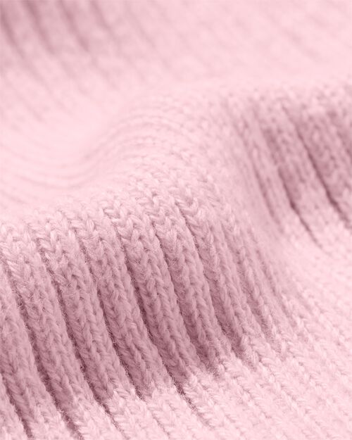 pull côtelé pour femmes rose pâle