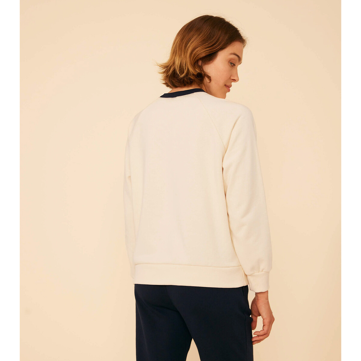 PETIT BATEAU<br>Suéter com gola redonda e inscrição