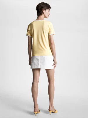 Camiseta listrada de malha slim fit