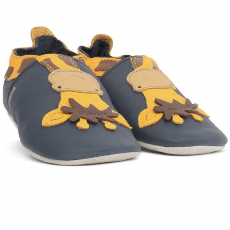Bobux Bobux chaussons girafe jaune bleu