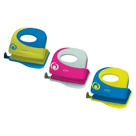 Herlitz Color Blocking Bürolocher 2,0mm Ergonomie, sporty lemon