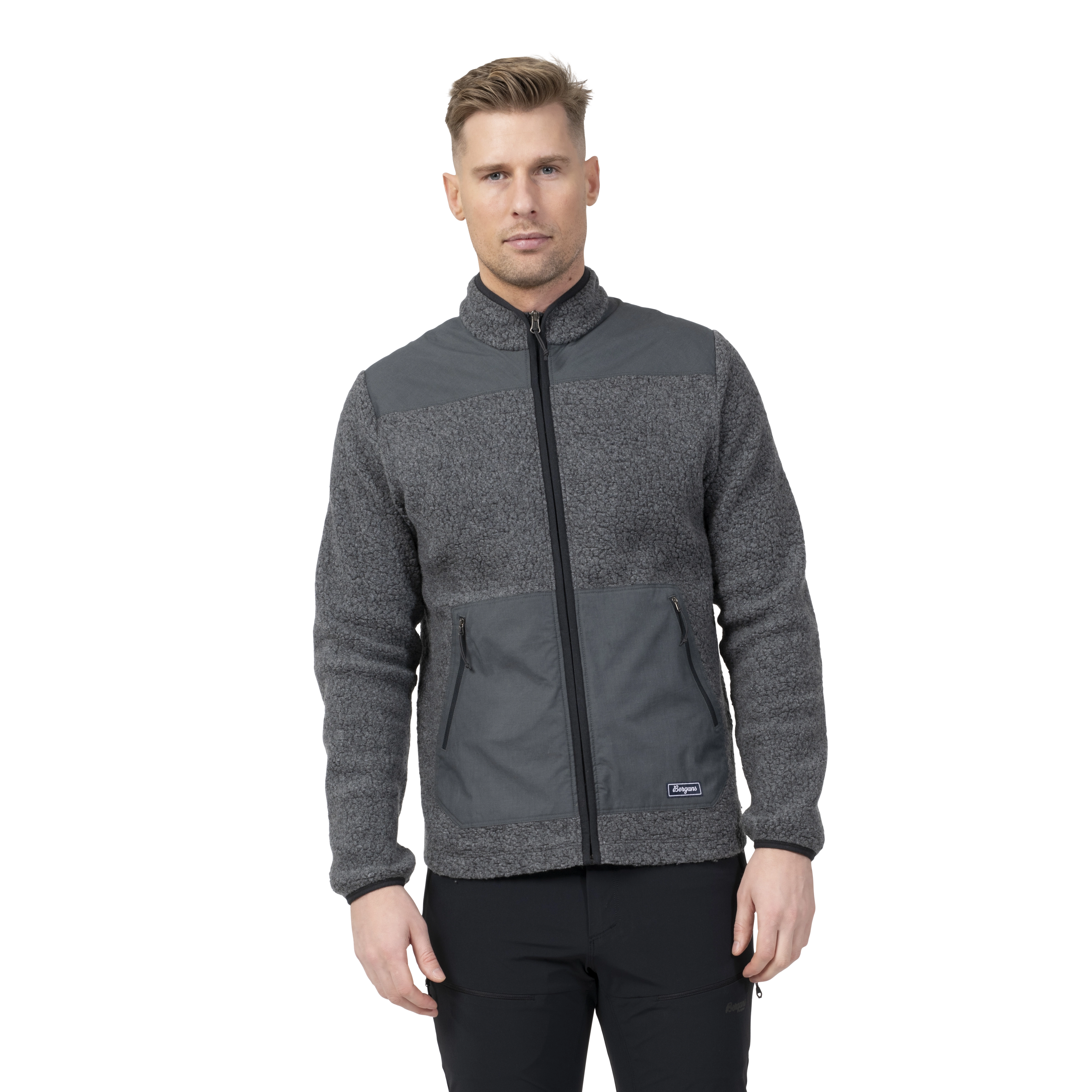 Nordmarka ReWool Pile Midlayer Jacket Men Solid Dark Grey / Dark Shadow Grey