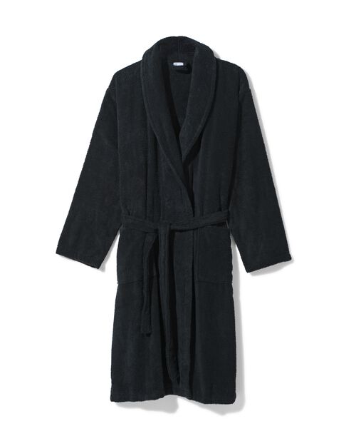 peignoir homme coton  bleu foncé
