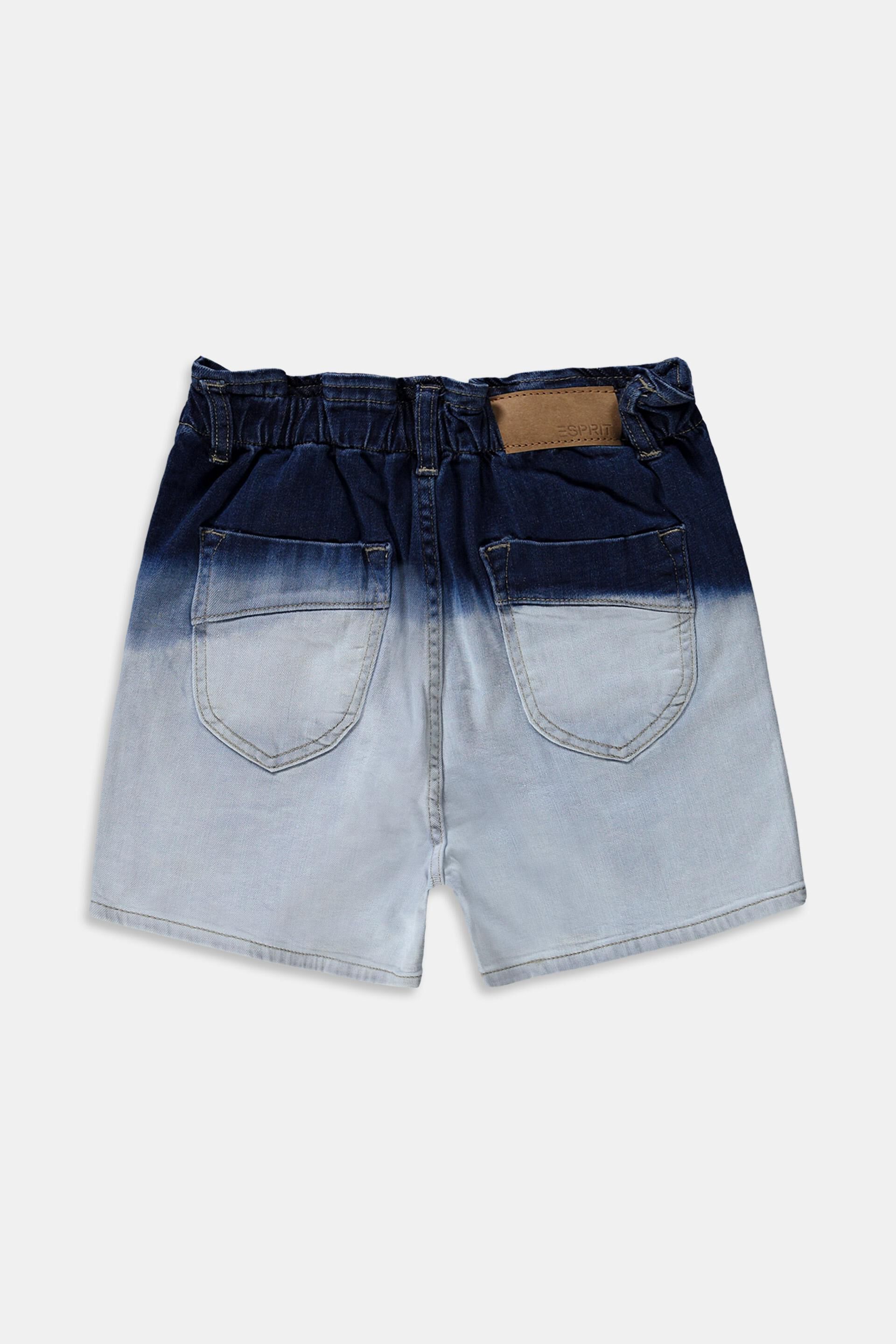 Short en jean bicolore