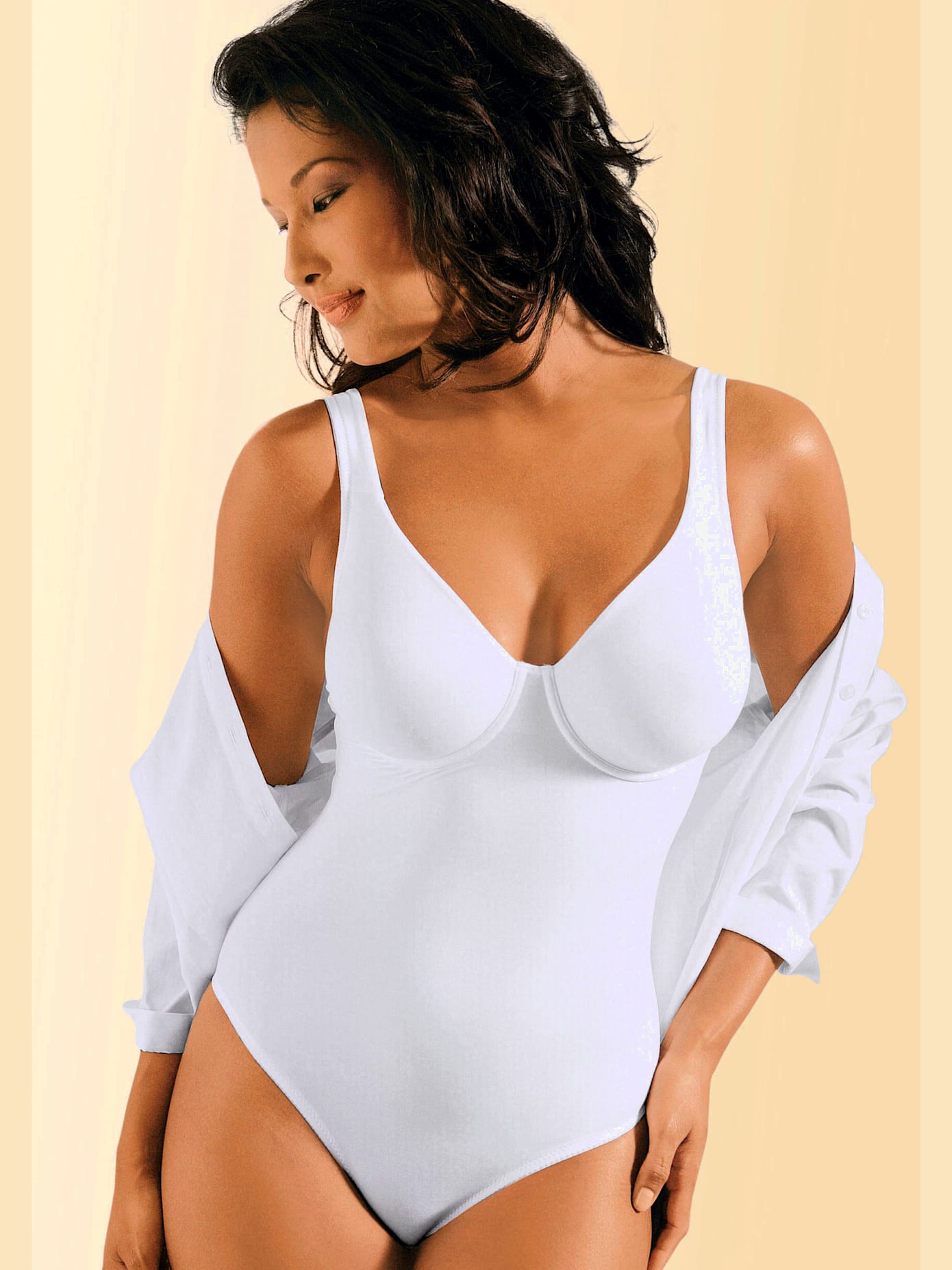 Body t-shirt combiné soutien-gorge spécial t-shirt, bonnets préformés sans coutures
