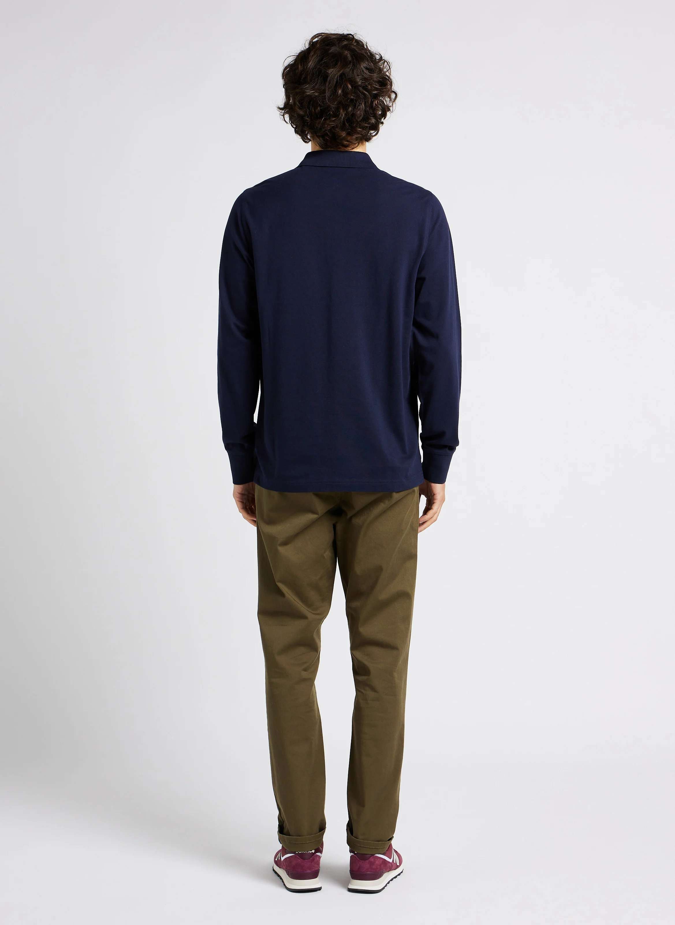 Polo en coton droit | Bleu