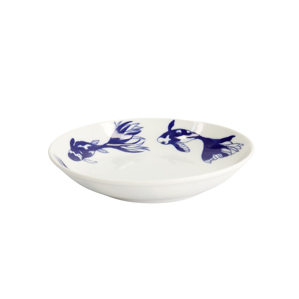 Tokyo Design Studio  Goldfish dyb tallerken, blå - Ø16,5 cm.