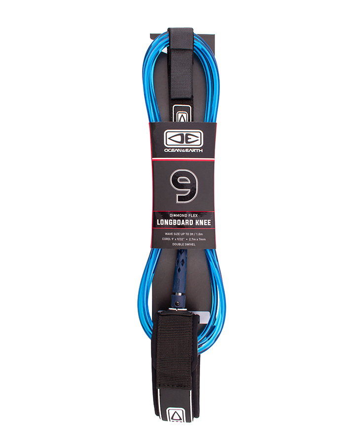 Ocean and earth Longboard regular leash knee 9'0 Black