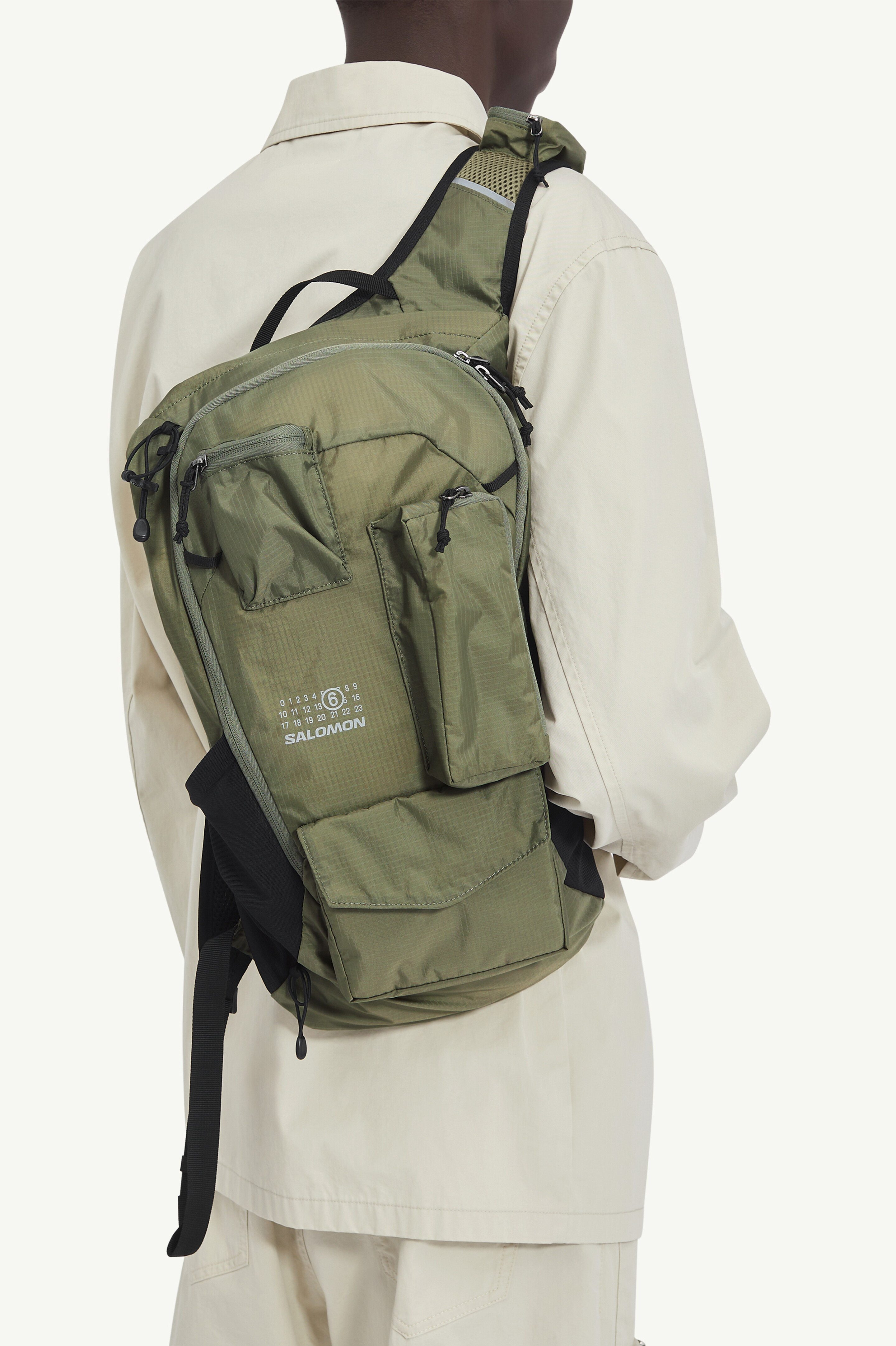 Sac à dos Numeric en nylon MM6 x Salomon Vert
