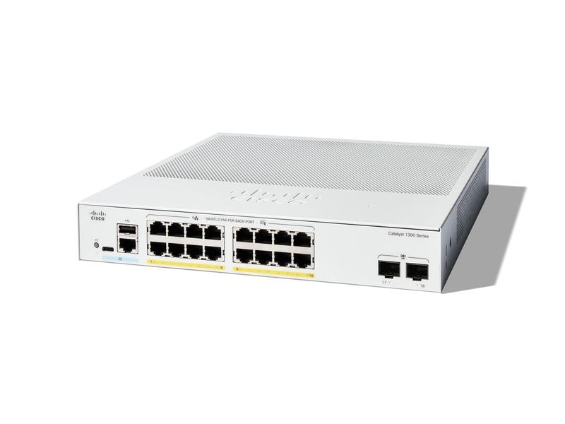 Cisco PoE  Switch Catalyst C1300-16FP-2G 18 Port Cisco Catalyst Switches der Serie 1300