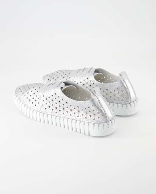 Terry Poppy Sneaker in Silber