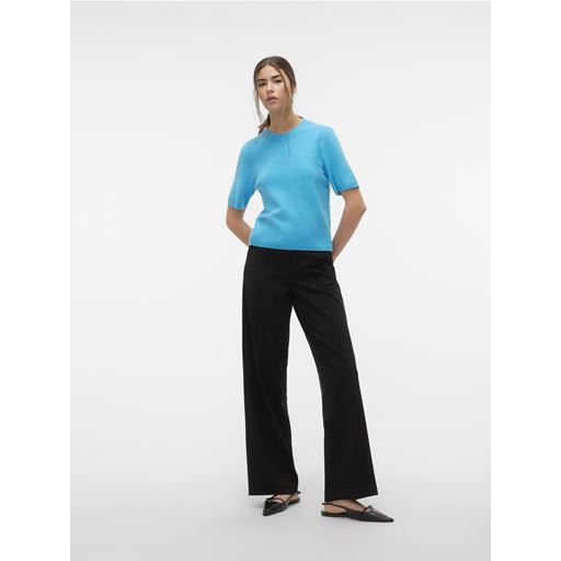Vero Moda Gold Kortærmet Strikbluse, Bonnie Blue, M