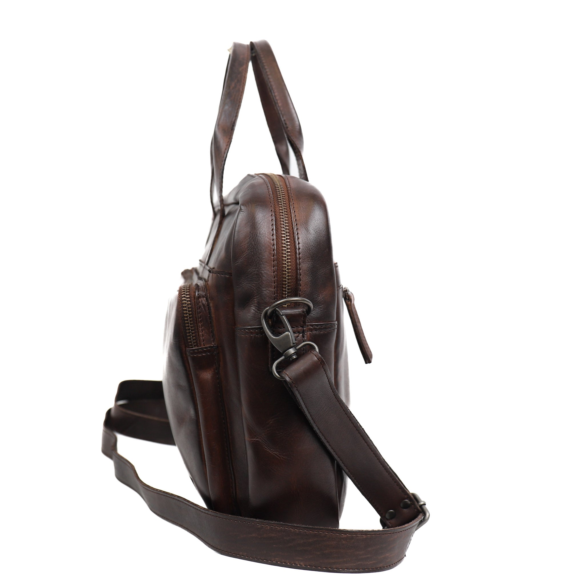 Laptoptas 'Hugo' donkerbruin - CL 32815 Donkerbruin