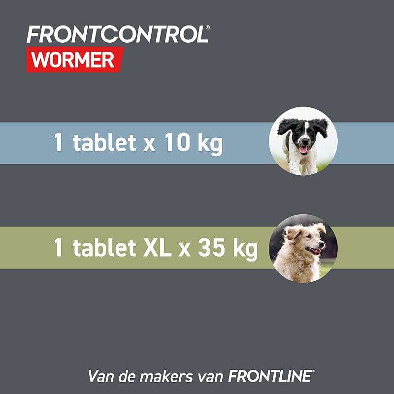 Frontcontrol Ontwormer Hond | 2 tabletten | 15593.1