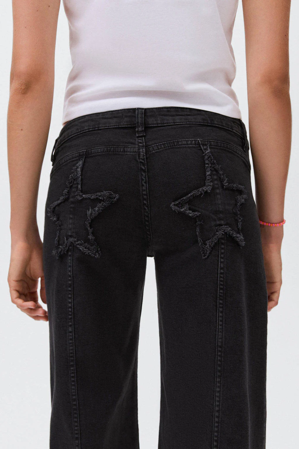 MANGO TEEN low waist straight leg jeans grey denim
