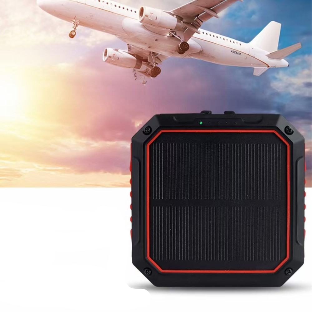 4in1 Outdoor USB Solar Powerbank 10000mAh USB C / Micro USB / Lightning - Schwarz