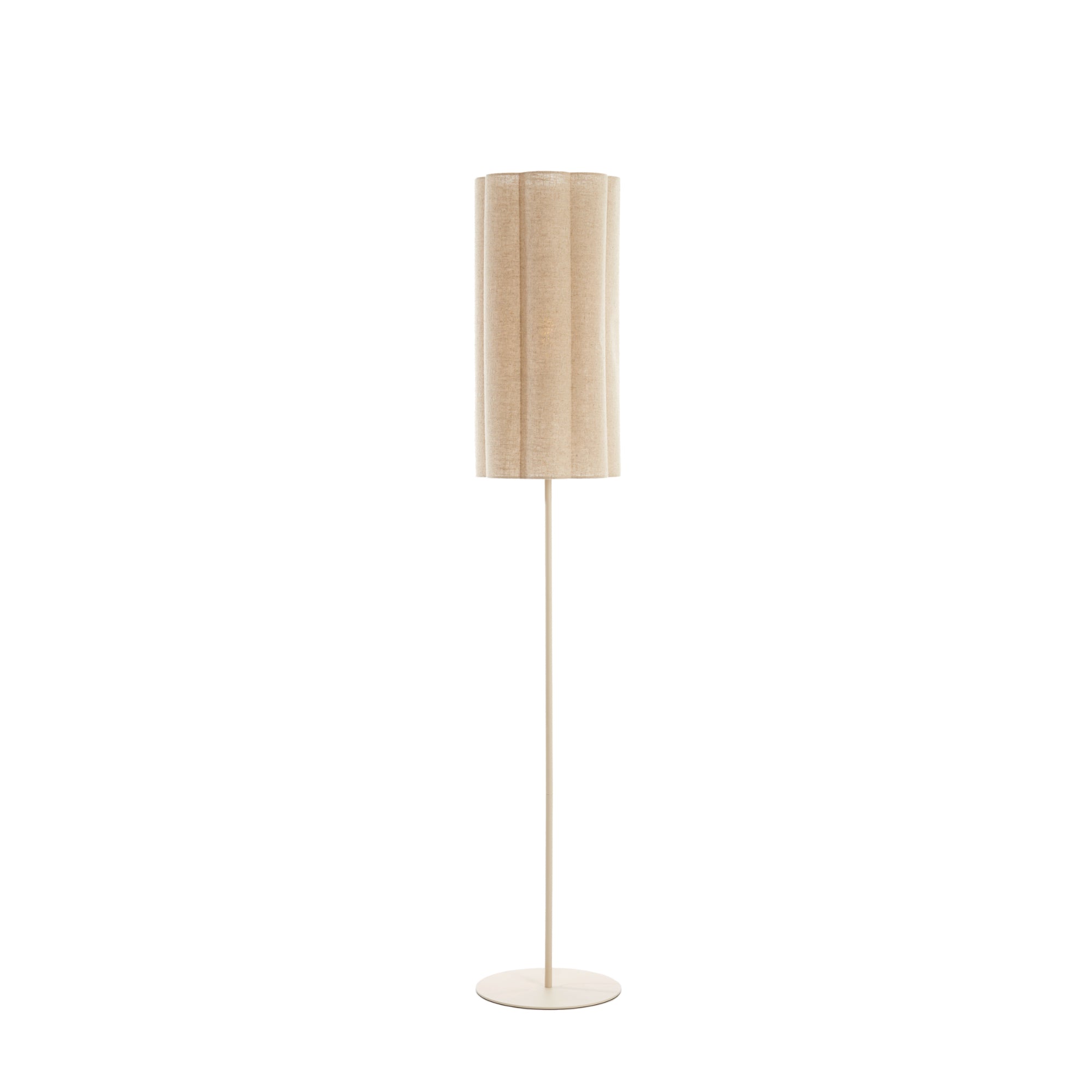 vtwonen Vloerlamp Fringe - Naturel - Ã30cm